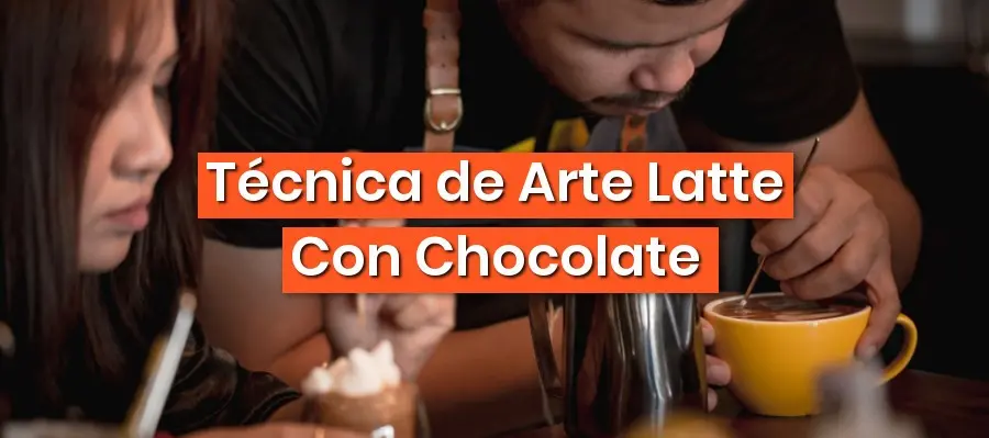 Técnica de Arte Latte Con Chocolate