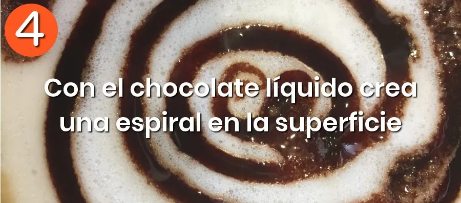 espiral en la superficie
