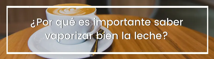 ¿Por qué es importante saber vaporizar bien la leche