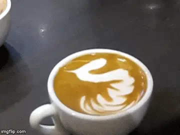 Dragón arte latte