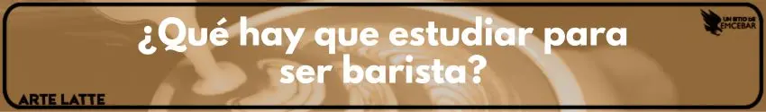 ¿Qué hay que estudiar para ser barista?