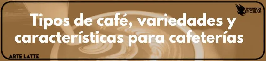 Tipos de café, variedades y características para cafeterías