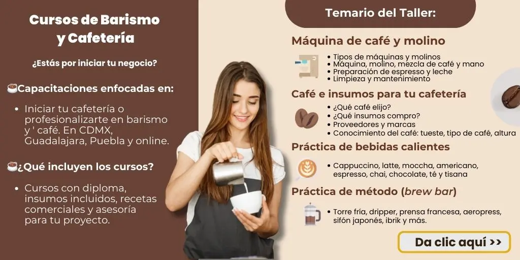 Curso barismo y cafetería
