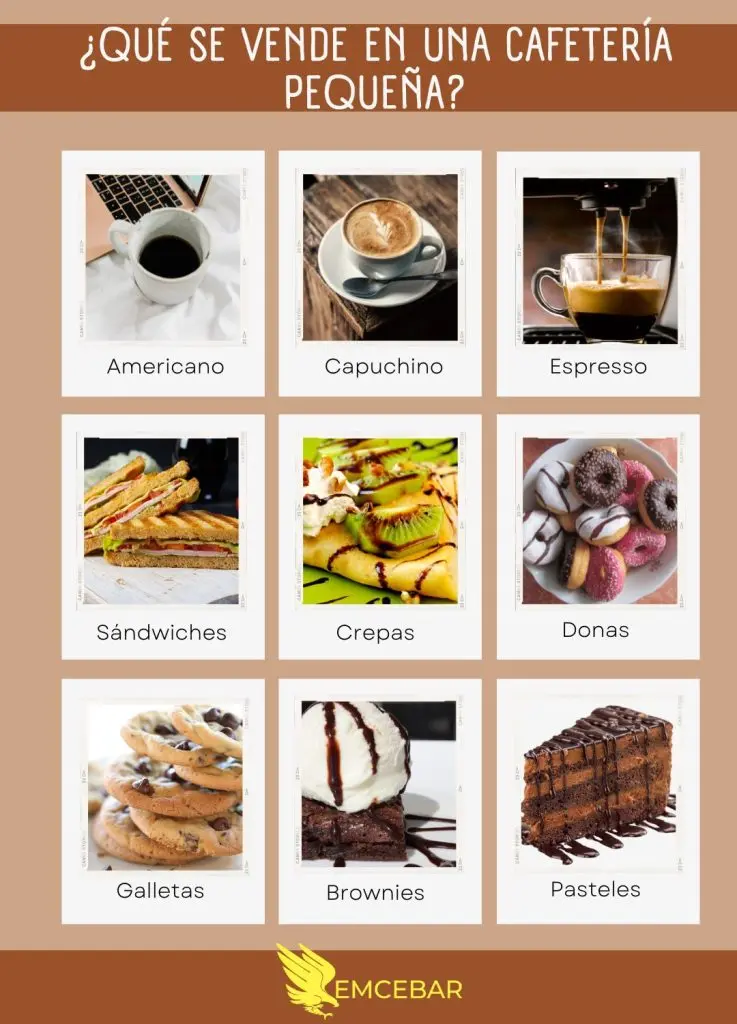 ¿Qu se vende en una cafetería pequeña?