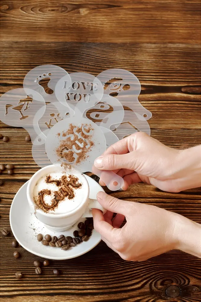 stencil para café latte