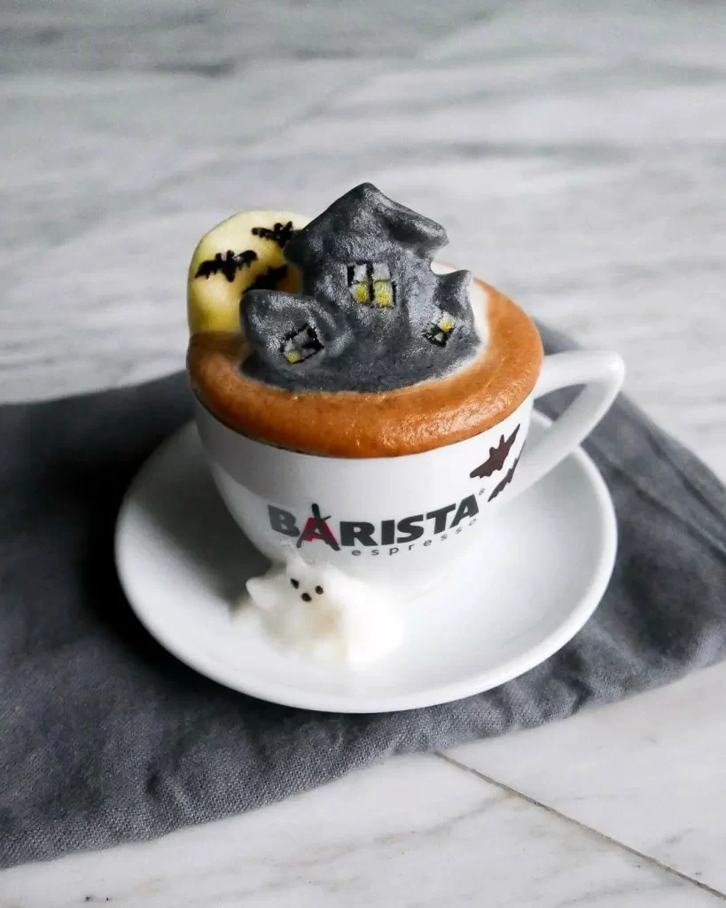 Hallowen Arte Latte 3D