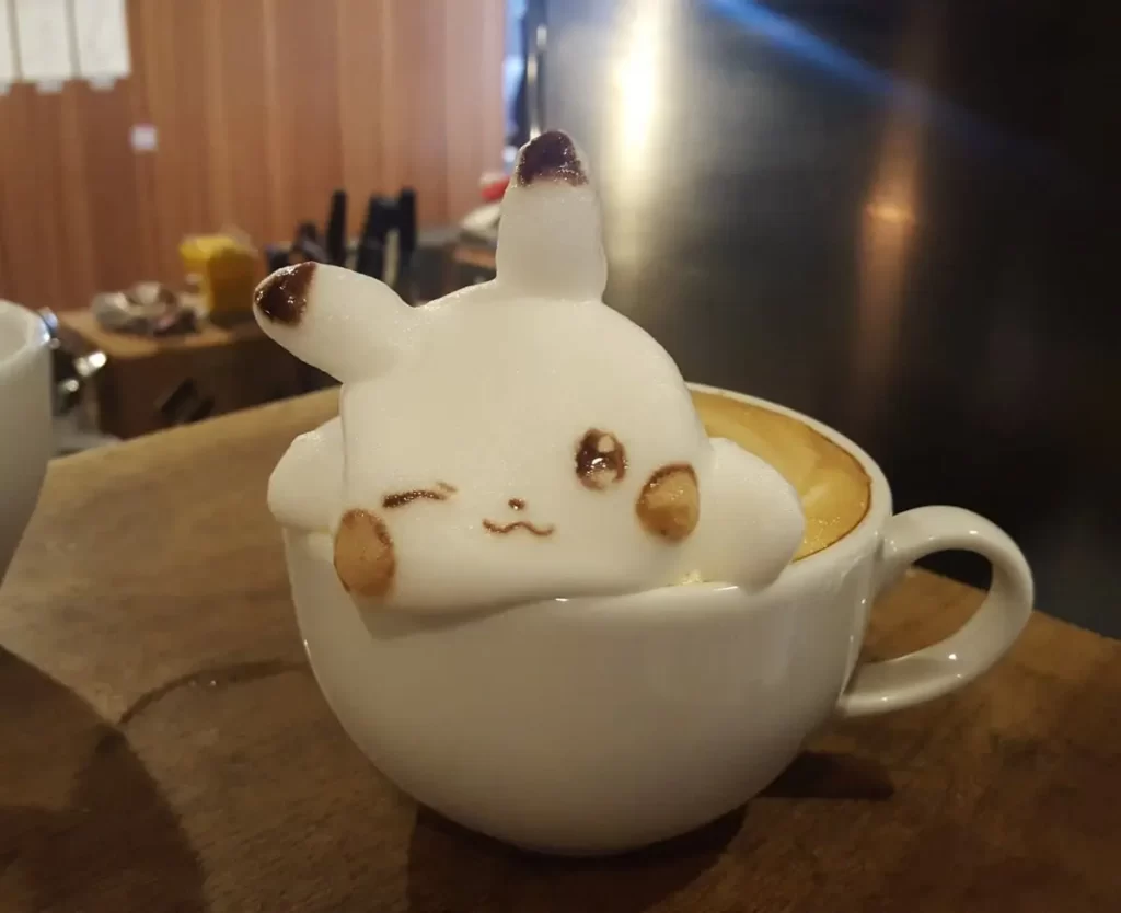 Arte latte 3d de personajes 
